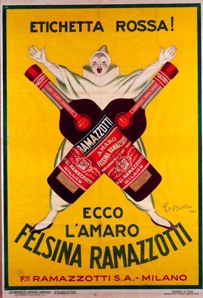 アマロ（アメル）・フェルシナ・ラマゾッティ」のポスター 作： Leonetto Cappiello
