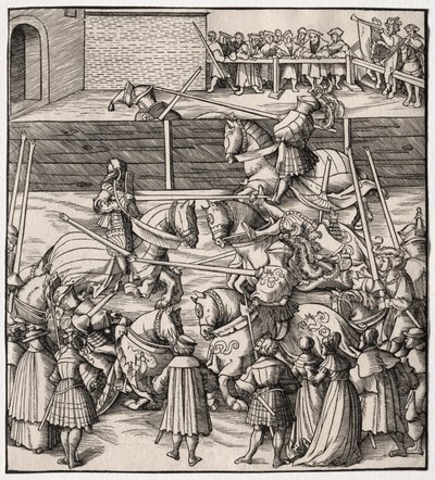 ジャスティングとティルティングの芸術、1513年から1518年。 作： Leonhard Beck