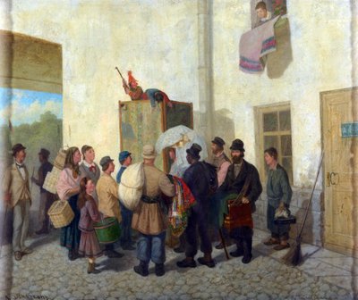 ペトルーシュカ」ソロマトキン、レオニード・イヴァノヴィッチ（1837-1883）。油彩・キャンバス 作： Leonid Ivanovich Solomatkin