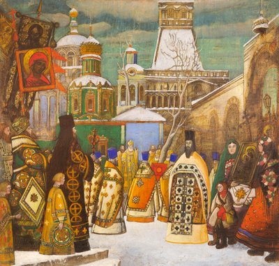 イースターの行列。 作： Leonid Mikhaylovich Brailovsky