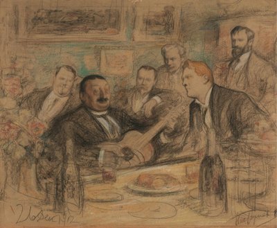 コンスタンティンコロビンスのネームデイパーティー、1912 作： Leonid Osipovic Pasternak