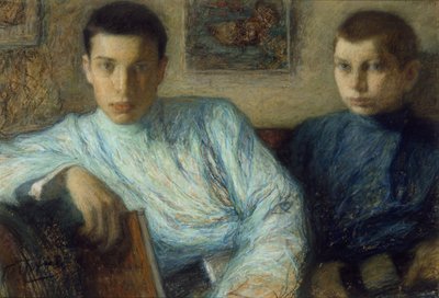 ボリスとアレクサンダーパステルナクの肖像、1905年 作： Leonid Osipovic Pasternak