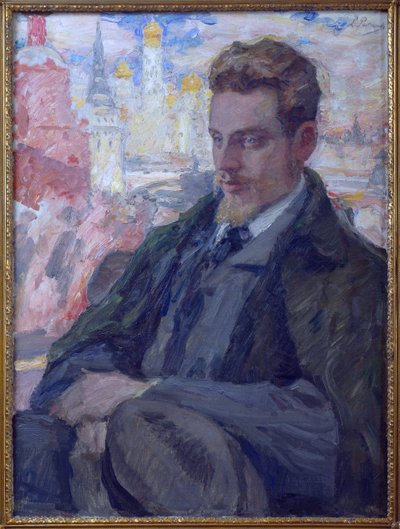 詩人ライナー・マリア・リルケ（1875-1926）の肖像、パステルナーク、レオニード・オシポビッチ（1862-1945）作。油彩・キャンバス 作： Leonid Osipovic Pasternak