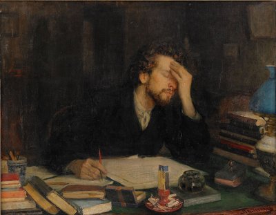 創造的な仕事の苦しみ 作： Leonid Osipovic Pasternak