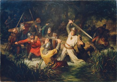 ハプスブルク家のルドルフ、1872 年に死の危険にさらされています。 作： Leopold Edler von Löffler Radymno