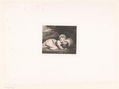グロスターのソフィア・マチルダ王女と愛犬 作： Leopold Flameng