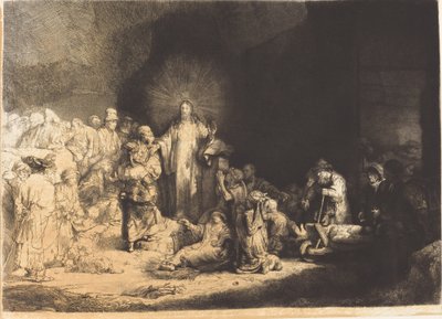 キリストの説教 (The Hundred Guilder Print) 作： Leopold Flameng after Rembrandt van Rijn