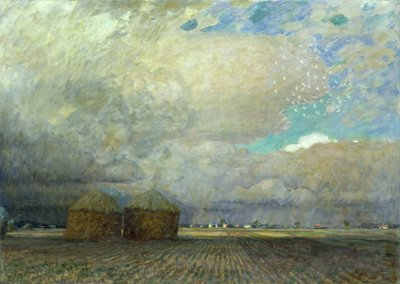 小屋のある風景、1900 作： Leopold Karl Walter von Kalckreuth