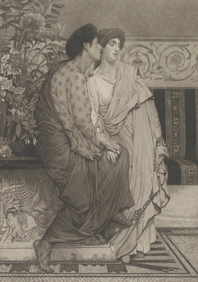 愛の最初のささやき」（1876年）。 作： Leopold Lowenstam