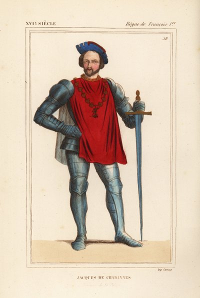 ジャック・ド・シャバンヌ、ラ・パリス侯、フランス軍人 作： Leopold Massard