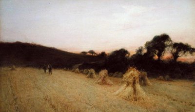 The Last Bright Gleam of Parting Day（水彩・紙） 作： Leopold Rivers