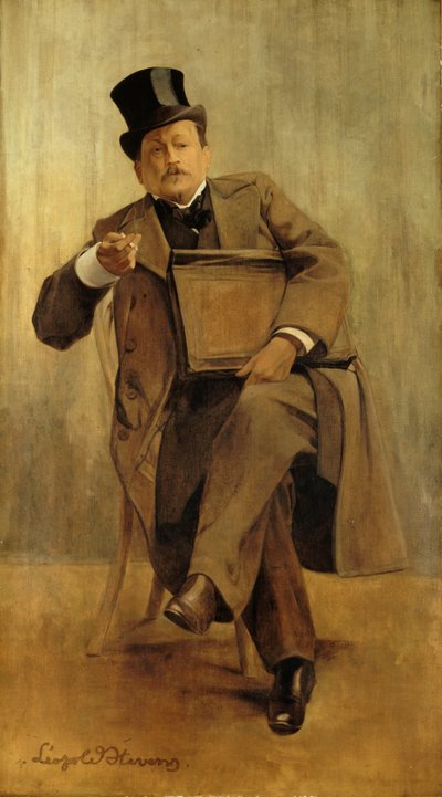 Georges Courteline 1858-1929 の肖像、c。 1898年。 作： Leopold Stevens