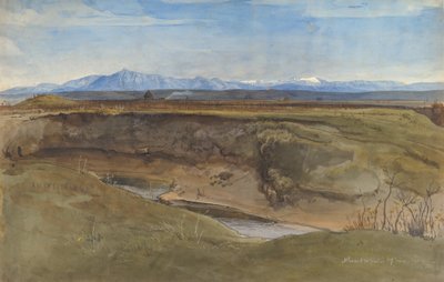 ローマ近郊の風景、1867年 作： Leopold Venus