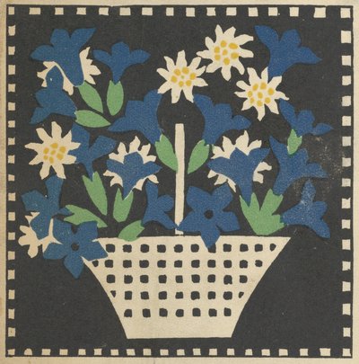 花のバスケット」1907年 作： Leopoldine Kolbe