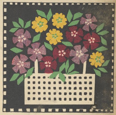 花のバスケット」1907年 作： Leopoldine Kolbe