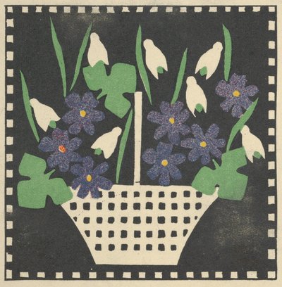 花のバスケット、1907 年。 作： Leopoldine Kolbe