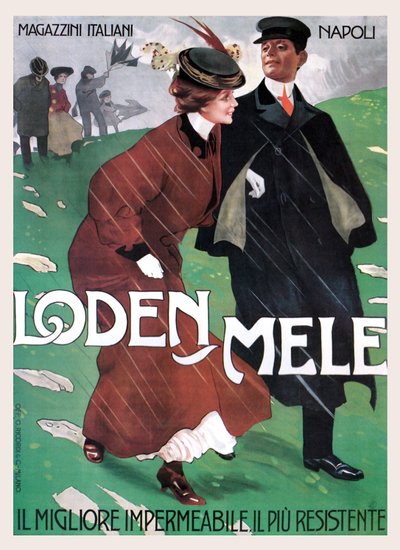 メレのレインウェア 作： Leopoldo Metlicovitz