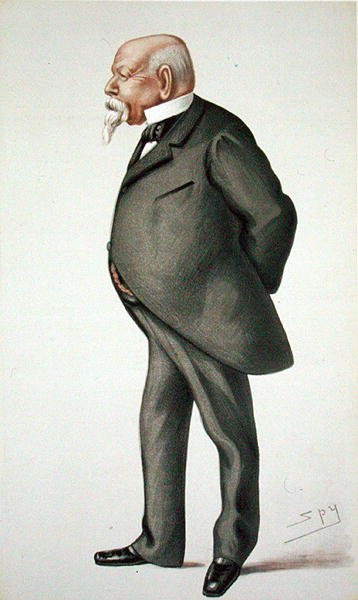 サミュエル・ウォード（1814-84）、『パンチ』誌214号の「Men of the Day」のイラスト 作： Leslie Matthew Ward