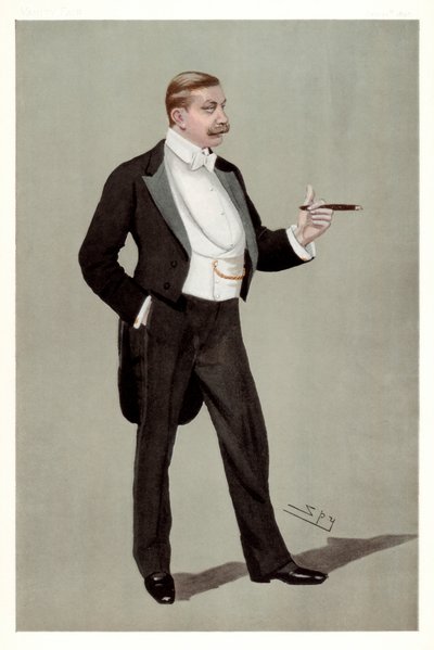 ドイツのアタッシュ、バロンヘルマンフォンエカールトシュタイン、ドイツの外交官、1898年。 作： Leslie Matthew Ward