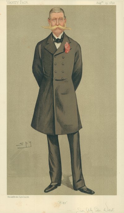 ウィリアムコーンウォリスウェスト大佐、アルジー、1892年8月13日、バニティフェア漫画 作： Leslie Matthew Ward