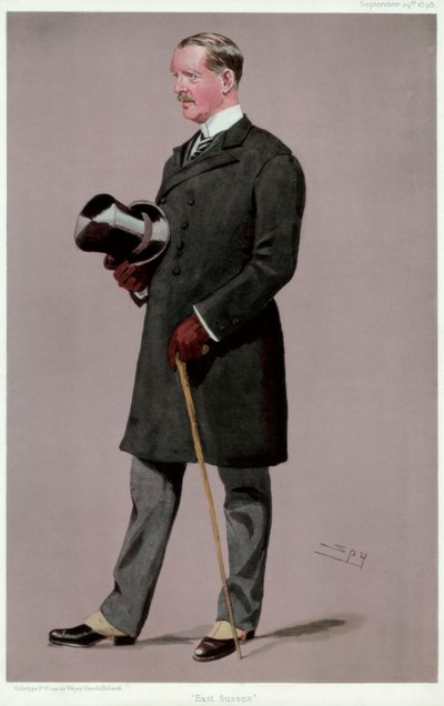 イーストサセックス、ブルックフィールド大佐、イギリスの兵士および政治家、1898年。 作： Leslie Matthew Ward