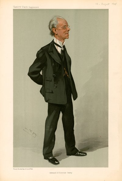 エドワードオコナーテリー、バニティフェア漫画、1905年8月10日 作： Leslie Matthew Ward
