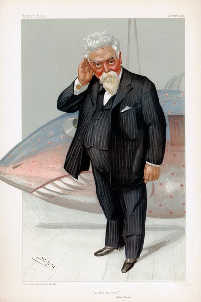 ハイラムスティーブンスマキシム、アメリカ生まれのイギリス人発明家兼エンジニア、1904年 作： Leslie Matthew Ward