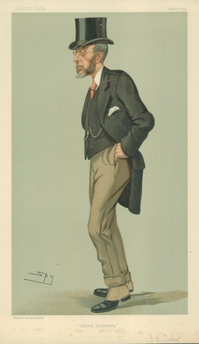 ジョンギルバートタルボット、オックスフォード大学、1897年7月8日、バニティフェア漫画 作： Leslie Matthew Ward