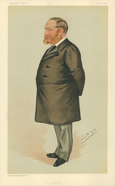 Mr Charles Henry Wilson, A squatter, 24 January 1885, Vanity Fair cartoon (colour litho) 作： Leslie Matthew Ward