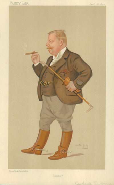 エドワードリンリーサンボーン、サミー、1892年1月16日、バニティフェア漫画 作： Leslie Matthew Ward