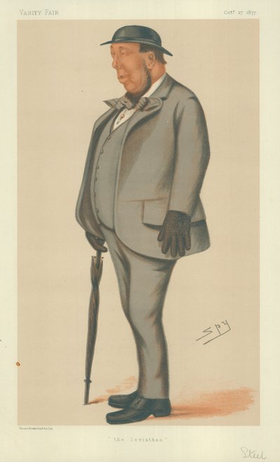 ヘンリースチール氏、リヴァイアサン、1877年10月27日、バニティフェア漫画 作： Leslie Matthew Ward