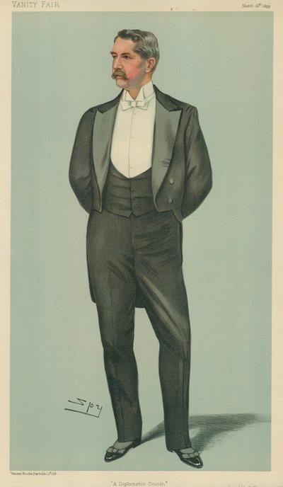 ヘンリーホワイト氏、外交官、1899年3月2日、バニティフェア漫画 作： Leslie Matthew Ward