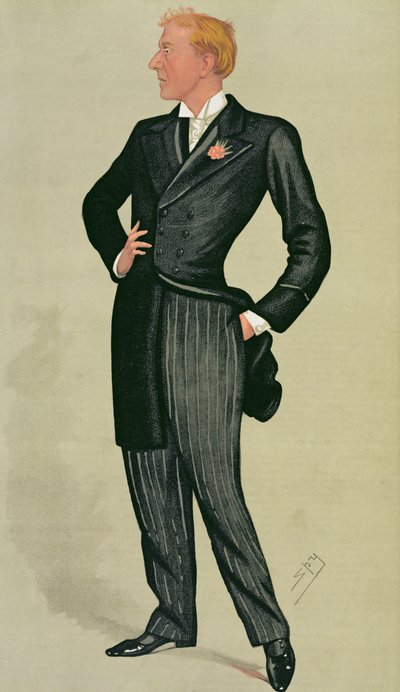 1890年7月12日、バニティフェアのスパイ漫画、ハーバートベアボーム氏（1852-1917） 作： Leslie Matthew Ward