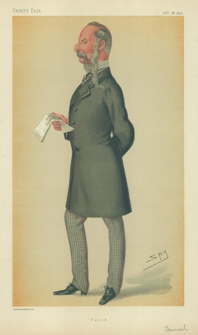 ジョンテニエル氏、パンチ、1878年10月26日、バニティフェア漫画 作： Leslie Matthew Ward