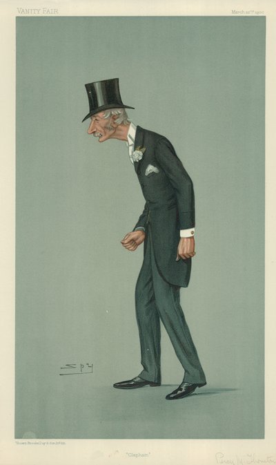 パーシーメルヴィルソーントン、クラパム、1900年3月22日、バニティフェア漫画 作： Leslie Matthew Ward