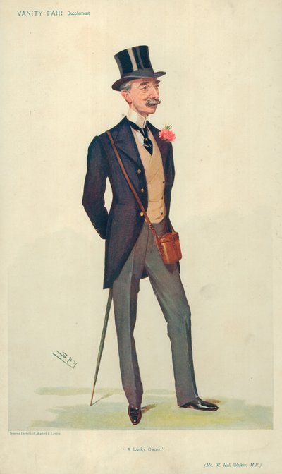 Wホールウォーカー氏、ラッキーオーナー、1906年6月21日、バニティフェア漫画 作： Leslie Matthew Ward