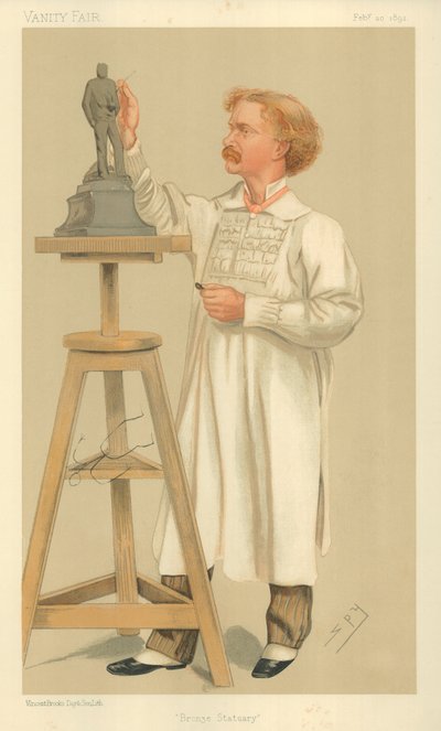ウィリアムハモソーンクロフト氏、ブロンズ像、1892年2月20日、バニティフェア漫画 作： Leslie Matthew Ward