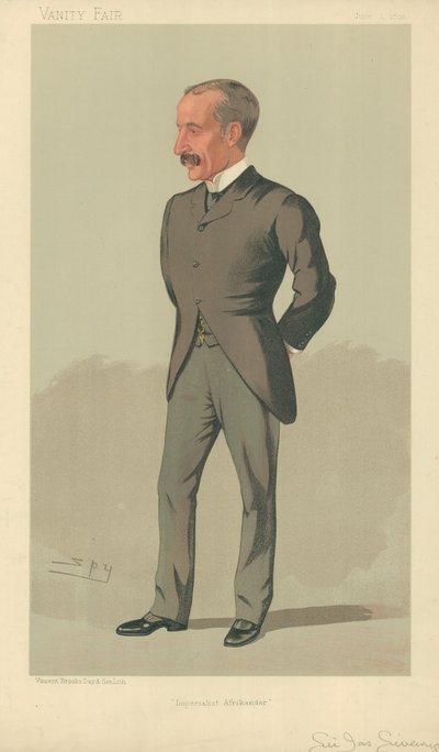 ジェームズ・シブライト卿、帝国主義者アフリカーカンダー、1893年6月1日、バニティフェア漫画 作： Leslie Matthew Ward