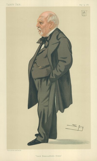 ビーコンズフィールド卿の友人フィリップローズ卿、1881年5月14日、バニティフェア漫画 作： Leslie Matthew Ward