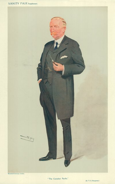 トーマスショーネシー卿、カナダ太平洋、1908年8月26日、バニティフェア漫画 作： Leslie Matthew Ward