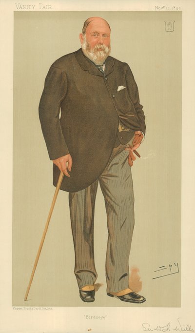 ウィリアムヘンリーウィルズ卿、バーズアイ、1893年11月23日、バニティフェア漫画 作： Leslie Matthew Ward
