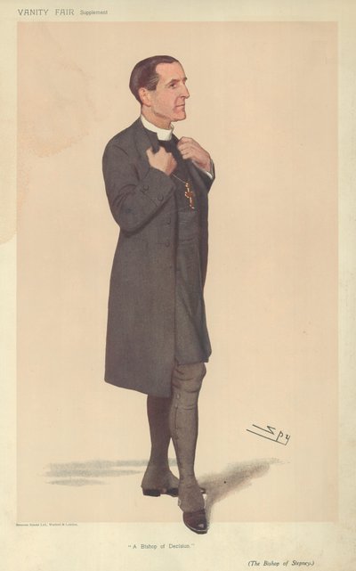ステップニーの司教、決定の司教、1906年4月19日、バニティフェアの漫画 作： Leslie Matthew Ward
