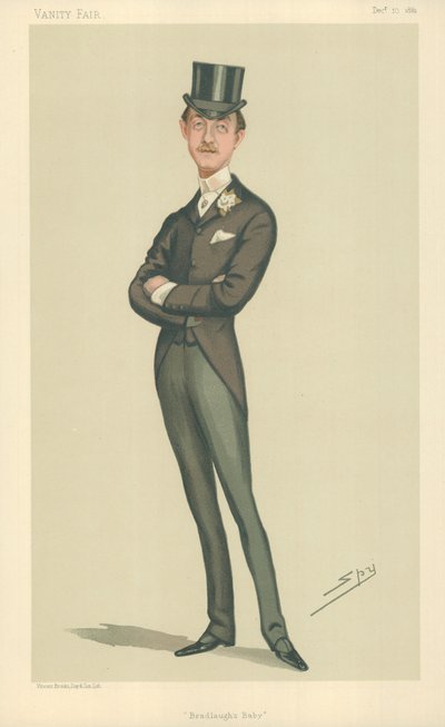 ホンCRスペンサー、ブラッドローフの赤ちゃん、1881年12月10日、バニティフェアの漫画 作： Leslie Matthew Ward