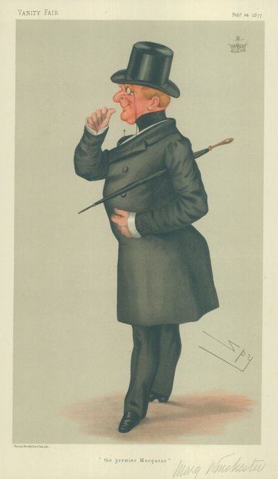 ウィンチェスターの侯爵、最高のマルケス、1877年2月24日、バニティフェアの漫画 作： Leslie Matthew Ward
