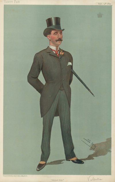 バレンシア子爵、オックスフォードシティ、1899年9月14日、バニティフェア漫画 作： Leslie Matthew Ward