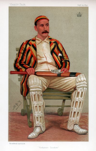 ヨークシャークリケット、1892 作： Leslie Matthew Ward
