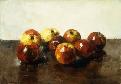 リンゴの静物、 作： Lesser Ury
