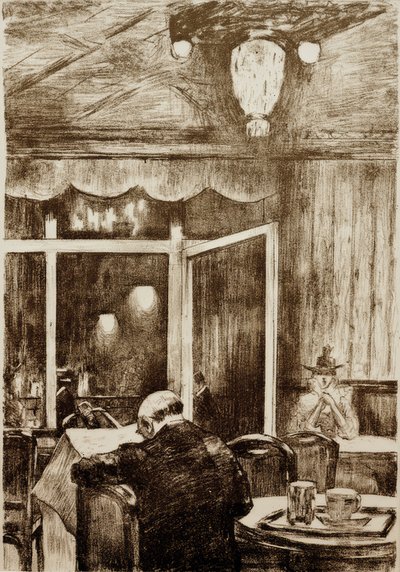カフェバウアーでの夜 作： Lesser Ury