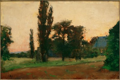 レーニンの風景に広がる夕暮れの雰囲気 作： Lesser Ury