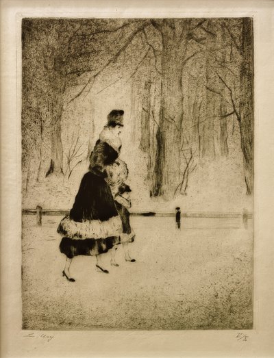 動物園で子供を持つ女性 作： Lesser Ury